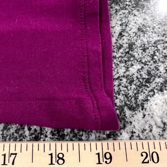 J Jill Low Cut Plum Long Sleeve Top - Picture 10 of 15